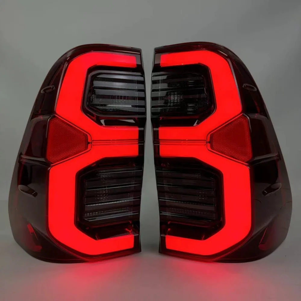 LED Tail Light Compatible With Toyota Hilux Revo 2016-2025 Sequential Turn Signal Pickup Rear Brake Lamp