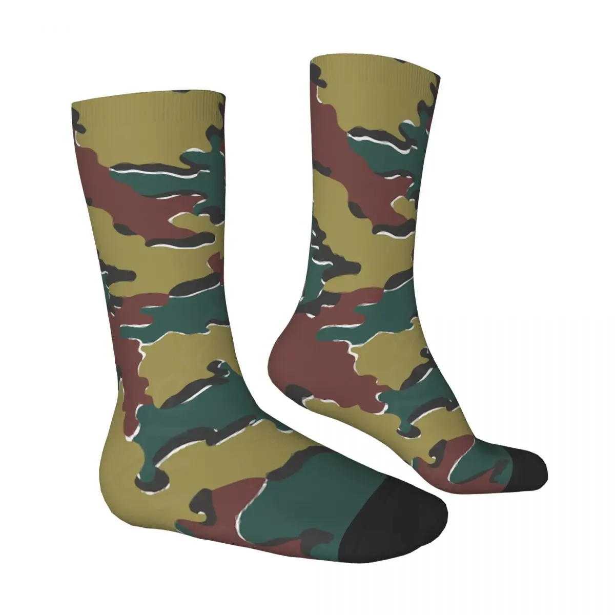 Belgium Camouflage Retro Vintage Classic Style Socks Male Mens Women Autumn Stockings Harajuku