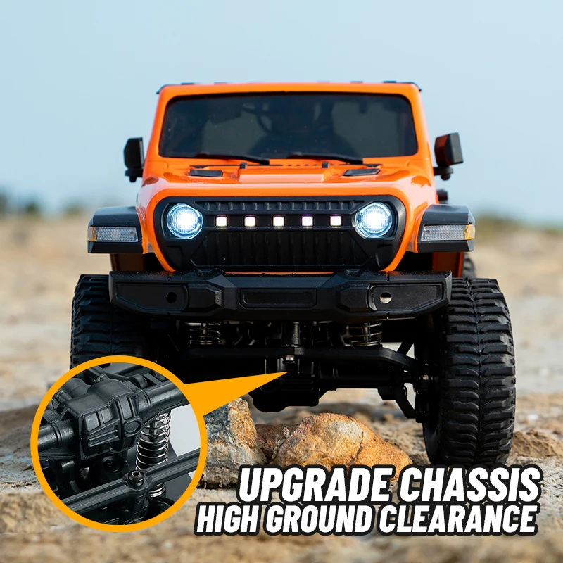 Model Toy Remote Control Car Explosion Simulation Four-Drive Wrangler Off-Road Jeep 2.4G Remote Control Electric RC