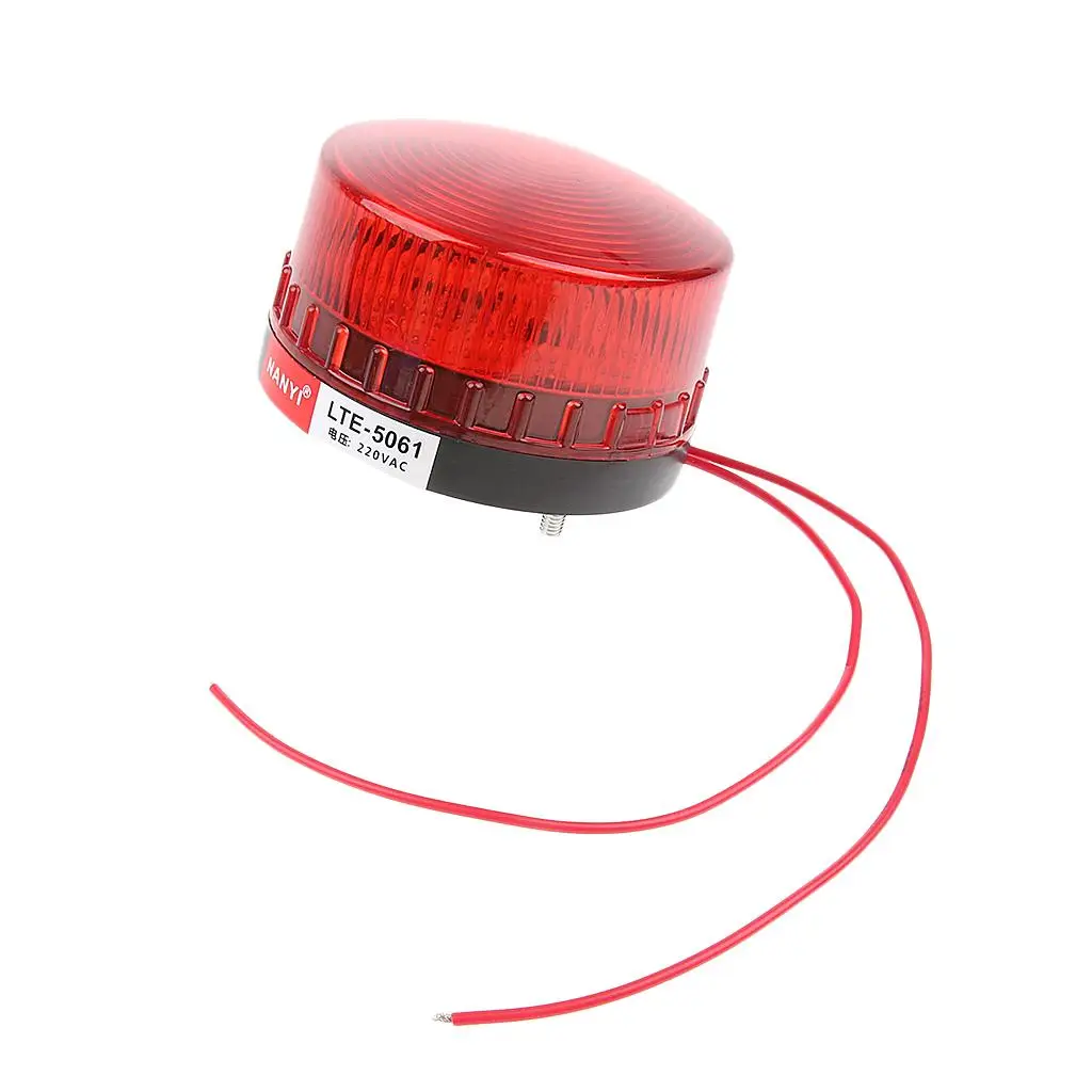 Red led Light, Industrial Round light Blinking Warning Lamp LTE-5061 220V
