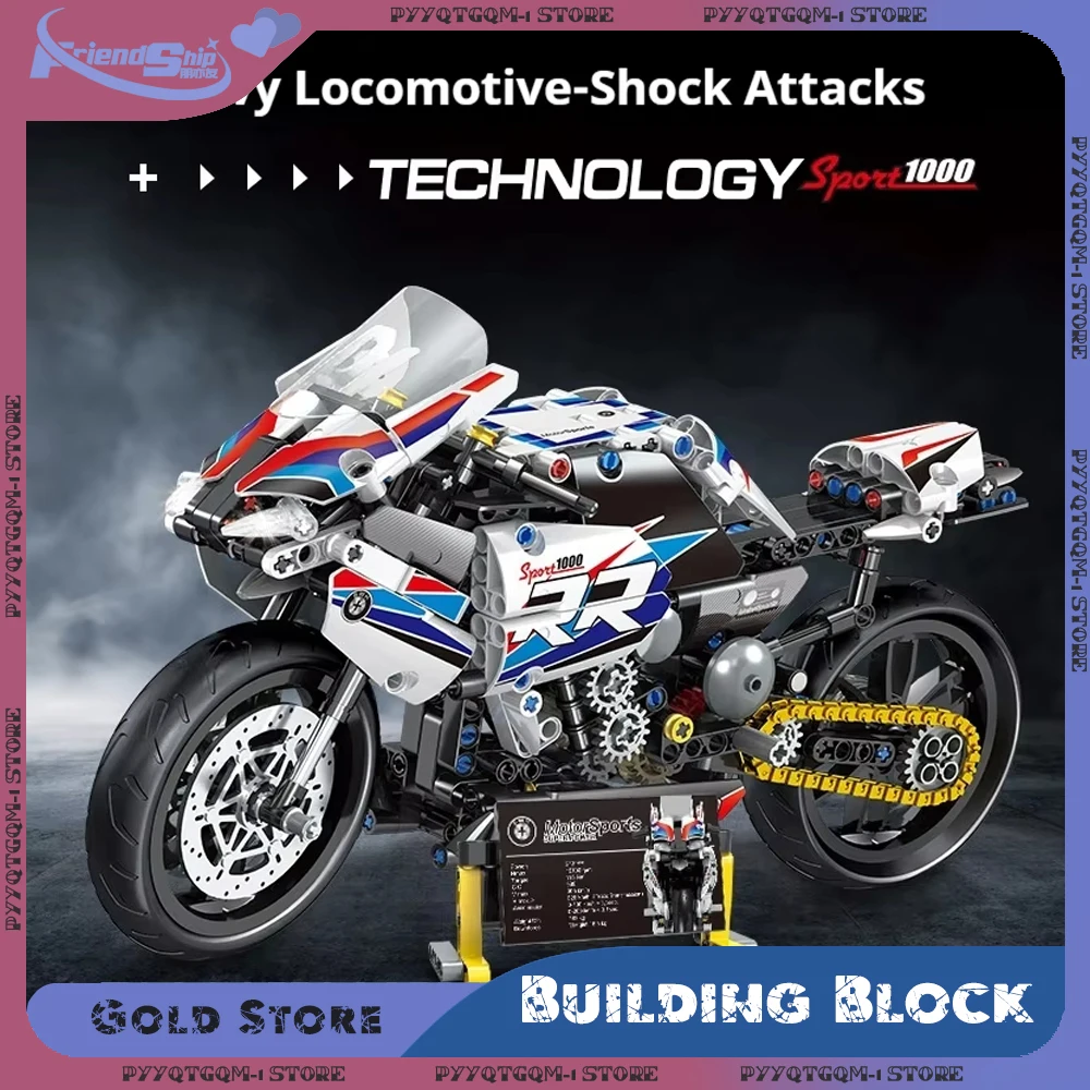 Building Block Toy Motorcycle Assembly Expert Building Block Motorcycle Model Puzzle Mini Blocks Toy Kids Toys Blocks Model