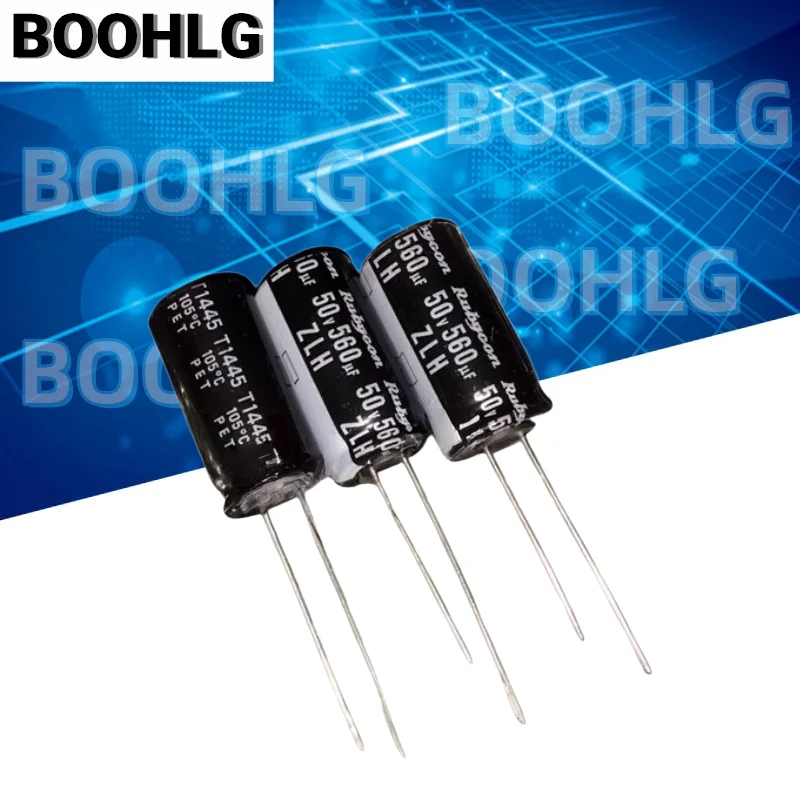 10PCS 560UF 50V Electrolytic Capacitor 50V 560UF 12.5X25 ZLH High Frequency Low Resistance