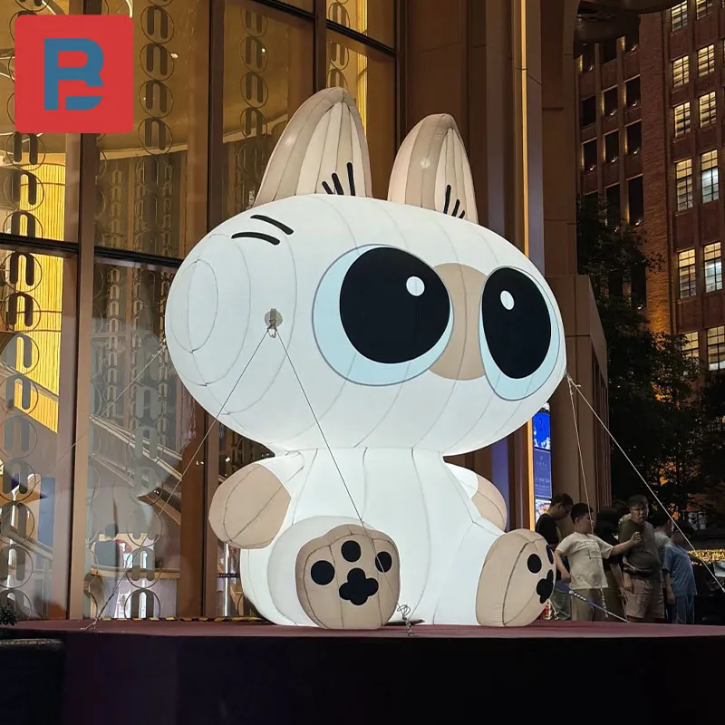 Gato inflable de dibujos animados MODELO DE AIRE, gato de la suerte de ojos grandes, gato siamés, mascota, Festival de Música de escenario, Bar, publicidad de luz nocturna