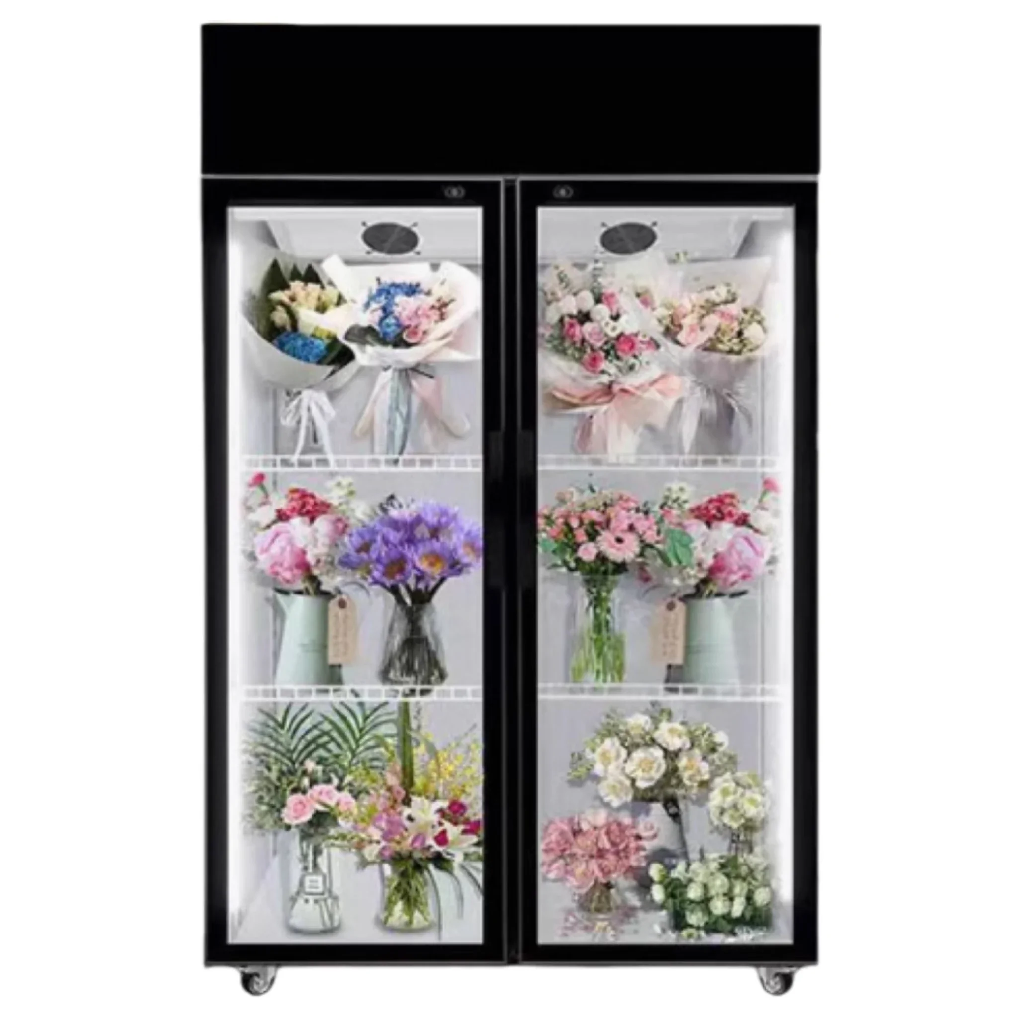 

High Quality Commercial Refrigerators Fresh Flower Glass Door Display Fridge