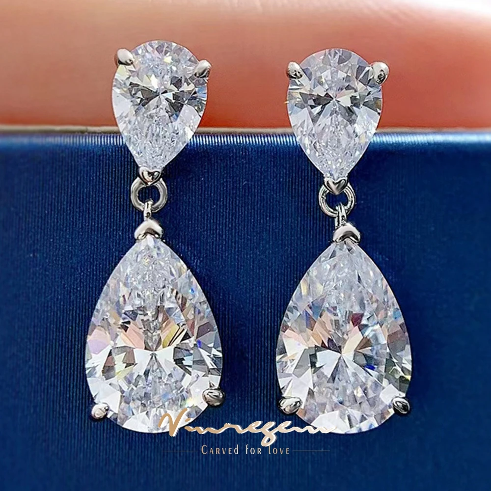 

Серьги-подвески из серебра 925 пробы с сапфиром, 18 К, 7 х10 мм
