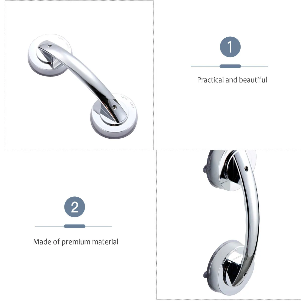 

Прочная пластиковая ручка-держатель для ванной комнаты с мощной присоской, легкая установка, опора для душа, средство для обеспечения безопасности