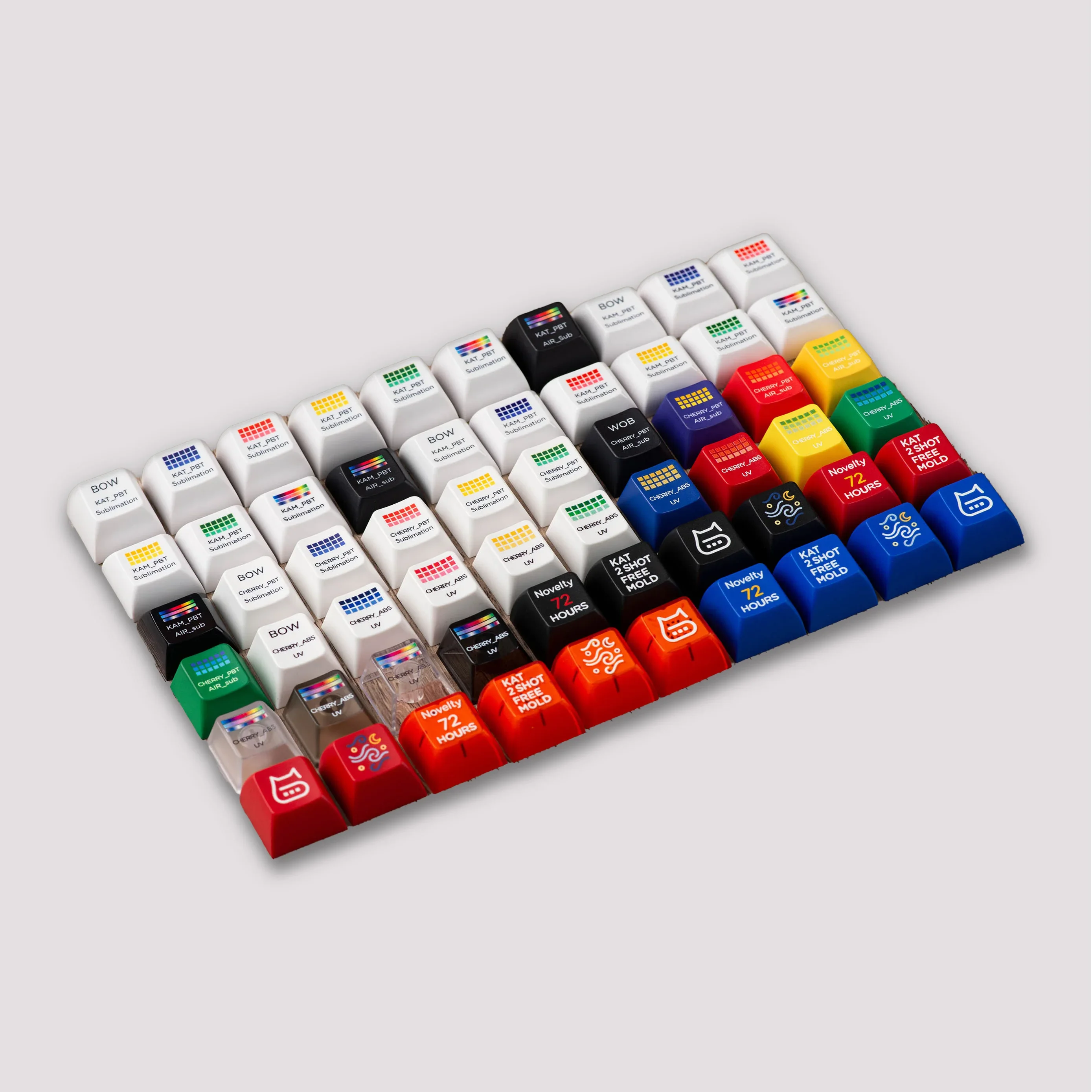 Keyreative Character keycap PBT Dye Sublimation Dual Shot UV Printing Customized Keycaps