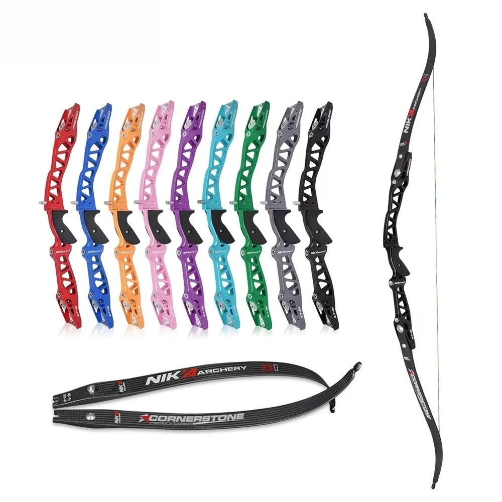 

Nika Archery ET-12 ILF Competition Recurve Bow CNC Aluminum Riser C1 Carbon Limbs 68" 18-46 Lbs Recurve Bow