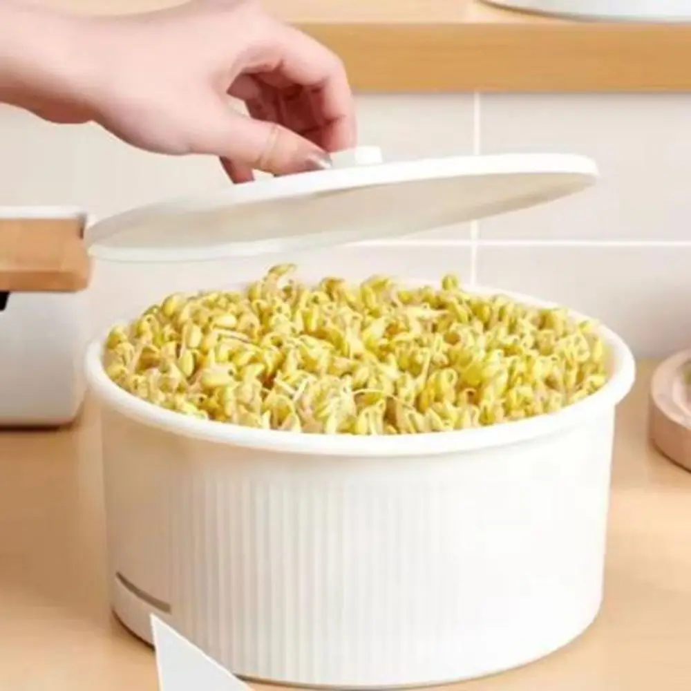 Plastic Bean Sprout Nursery Pots Ventilated Split Structure Healthy Food Sprouter Stackable Non Toxic Hydroponic Germination Pot