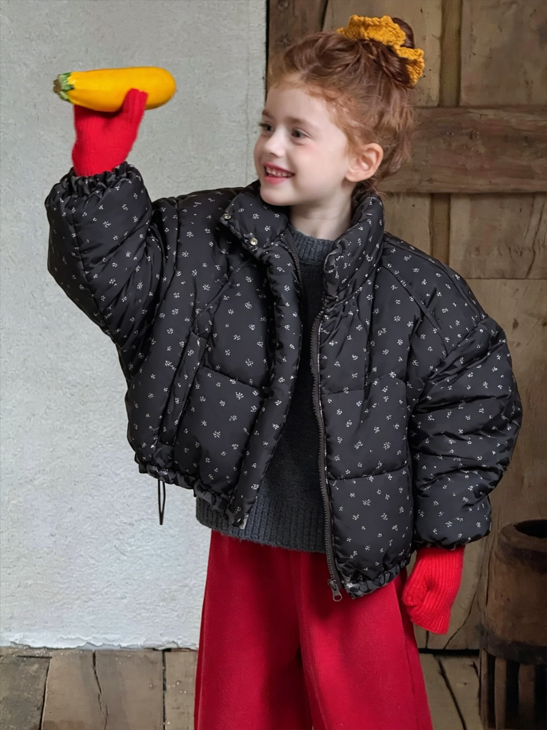 Girls Winter Cotton Padded Coat Baby Girl Quilted Thick Stylish Puffer Coat Kids Warm Cotton Jacket Kids Winter Clothes