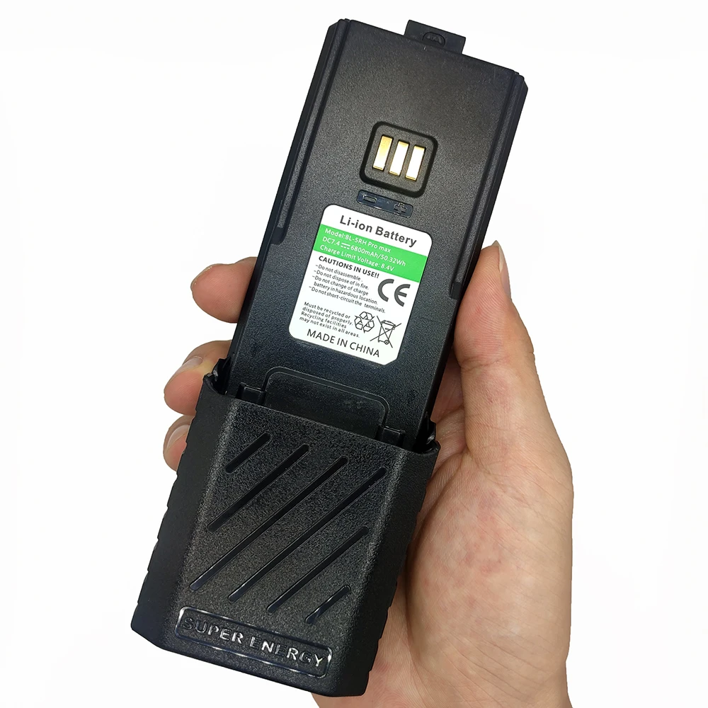 UV-5RH Pro 3800mAh/6800mAh batería tipo C alta capacidad Baofeng Walkie Talkie cuatro bandas sin cables copia frecuencia Radios bidireccionales