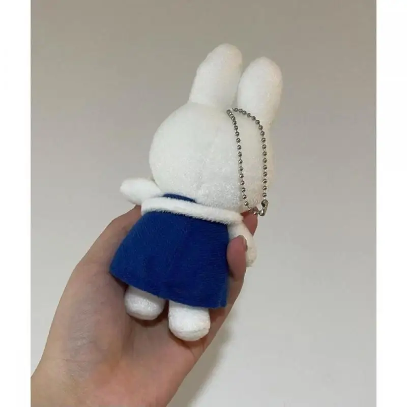 Uroczy breloczek Miffy Dziewczynka Kawaii Niebieska Sukienka Pluszowa Lalka Anime Kreskówka Zawieszka do Kosmetyczki Kreatywna Lalka Prezent Urodzinowy dla Dzieci