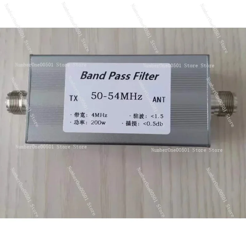 

Высокопроизводительный полосовой фильтр от 50 до 54 МГц BPF M, гнездовой интерфейс, мощность 200 Вт