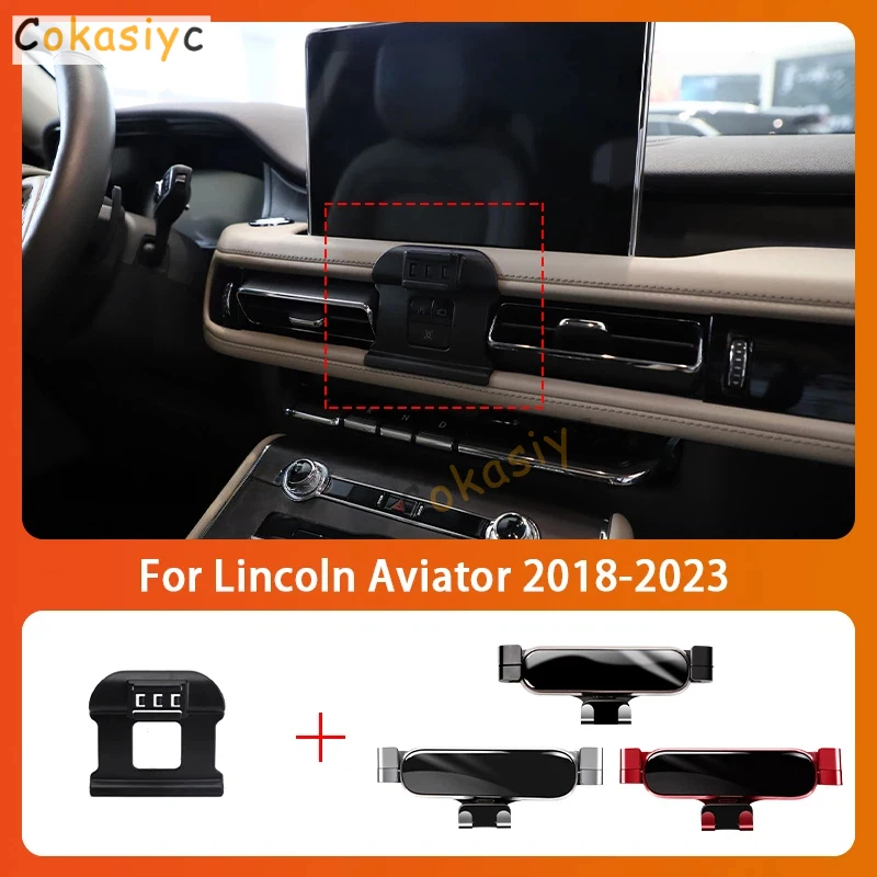 Car Mobile Phone Holder For Lincoln Aviator 18-23 360 Degree Rotating GPS Special Mount Support Navigation Bracket Accessories