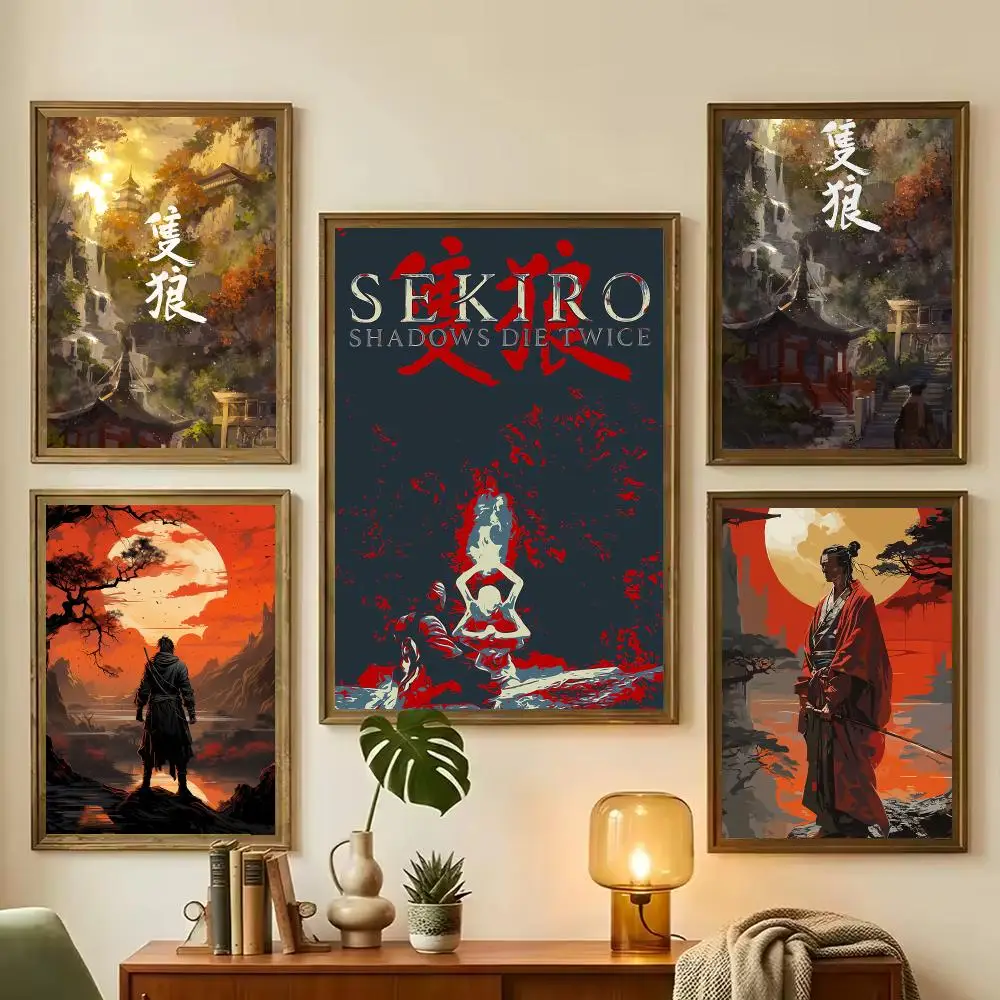 Game S-Sekiro S-Shadows Die Twice Painting Calligraphy Stylish Wall Art Poster, Bedroom Living Room Home Decor Gift