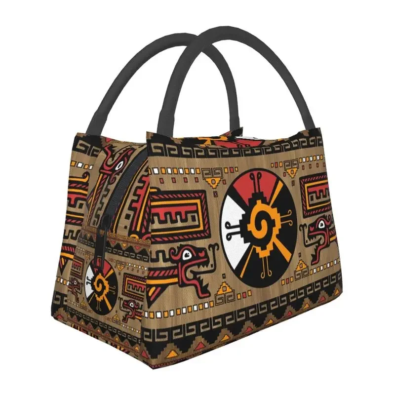 Hunab Ku Mayan Symbol Insulated Lunch Tote Bag for Women Portable Thermal Cooler Bento Box Outdoor Camping Travel