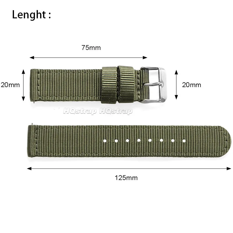 18mm 20mm 22mm 24mm Premium Nylon Armband für Huawei Gt2 für Seiko Strap Canvas Quick Release Armband Ersatz Zubehör