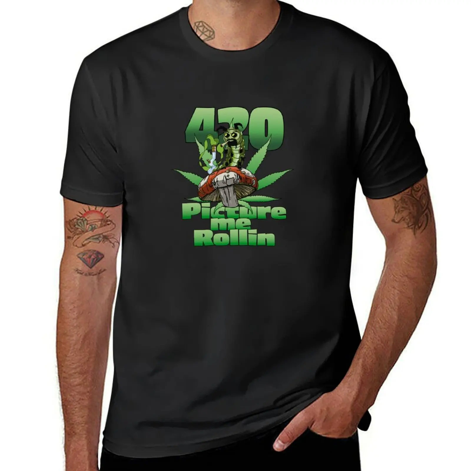 

420, Picture Me Rollin, Snoop Caterbillar T-Shirt summer top cute clothes mens clothes