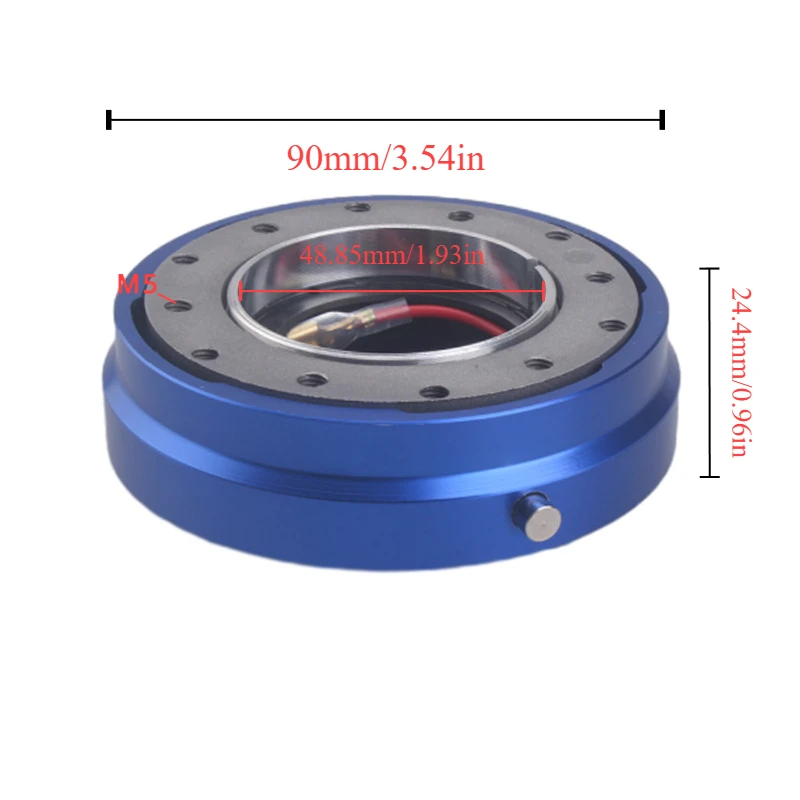 Thin Version 6 Hole Steering Wheel Quick Release Hub Adapter Snap Off Boss kit /Blue/Black/Red/Neo