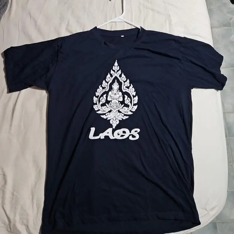Laos Lao Buddha Monk Statue T-Shirt XL New