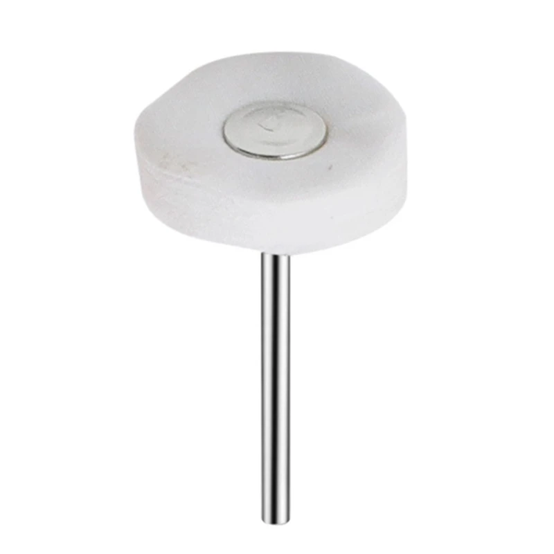 Vải Nỉ Mài Đầu Chà Nhám Mài Mòn ĐỆM PHỒNG Bánh Xe 2.35-3mm Chuôi Sợi Cotton Đánh Bóng Bàn Chải Mini cho Máy Khoan