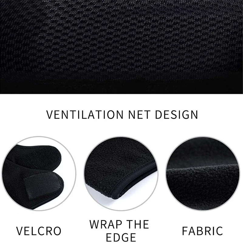 قناع دافئ للشتاء مقاوم للرياح في الهواء الطلق وصيد الأسماك ورياضات الجري وركوب الدراجات وغطاء الوجه من الصوف القطبي نصف قناع لحماية الأذن #4