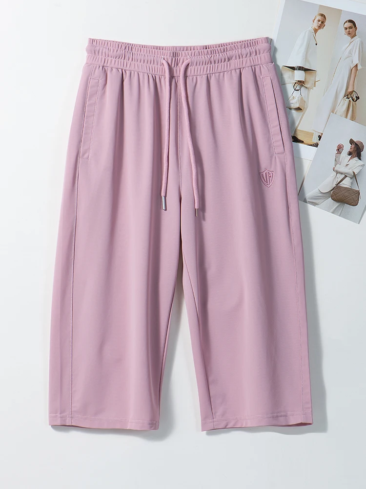 Military een Seven-Foot Pants Women's Summer Qui-Drng Sports Pants Thin Casual Pants High Waist Straight Leg Pants