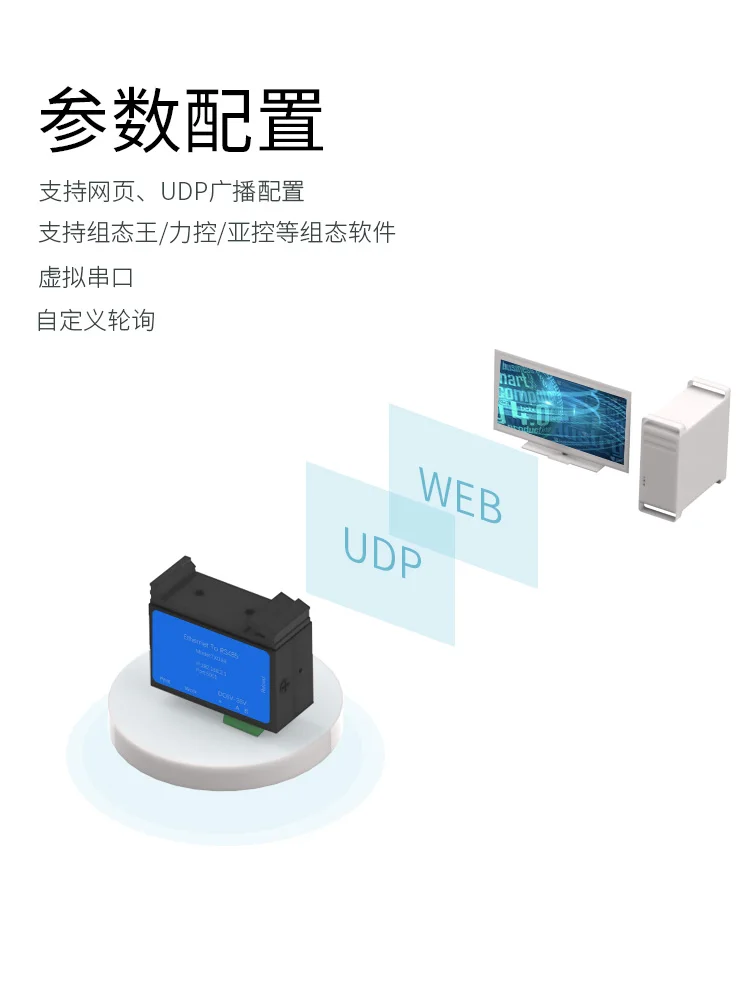 High-Speed 10/100M Mini Compact Network Switch Din Rail Ethernet RS485 with 1 Port Auto MDI-MDIX RJ45 Multiple Operation Modes