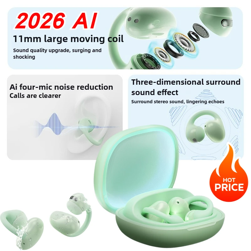 2026 سماعات الرأس الجديدة المضيئة ذات الرمال المتحركة AI مترجم المحادثة في الوقت الحقيقي 60 لغة ANC بلوتوث 5.4 #1
