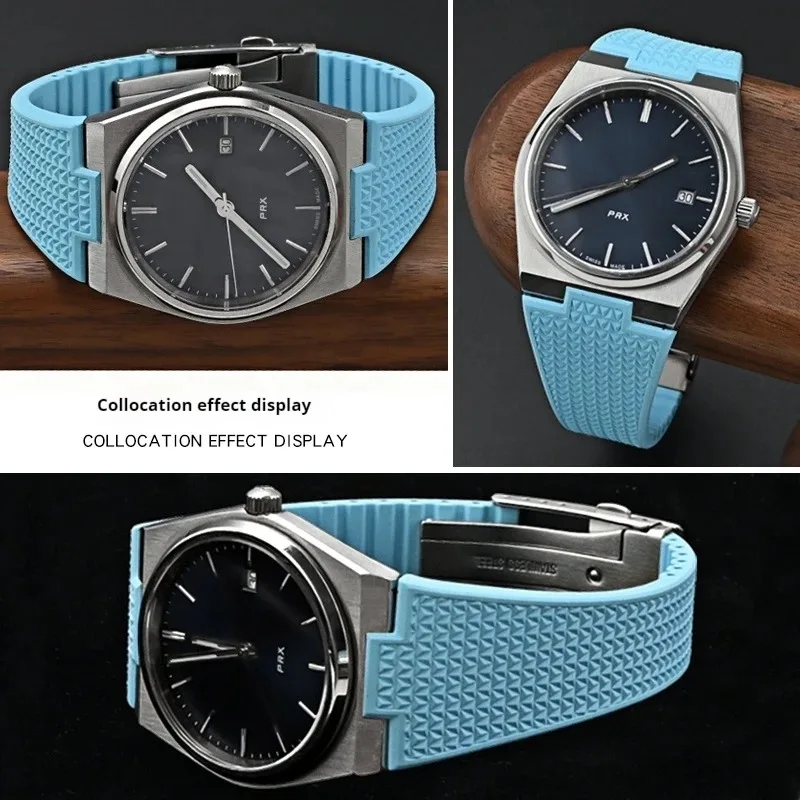 

Подходит для Tissot PRX T1374007 A/410A CTS Премиум FKM резиновый ремешок для часов быстросъемные пружинные стержни ремешок для часов