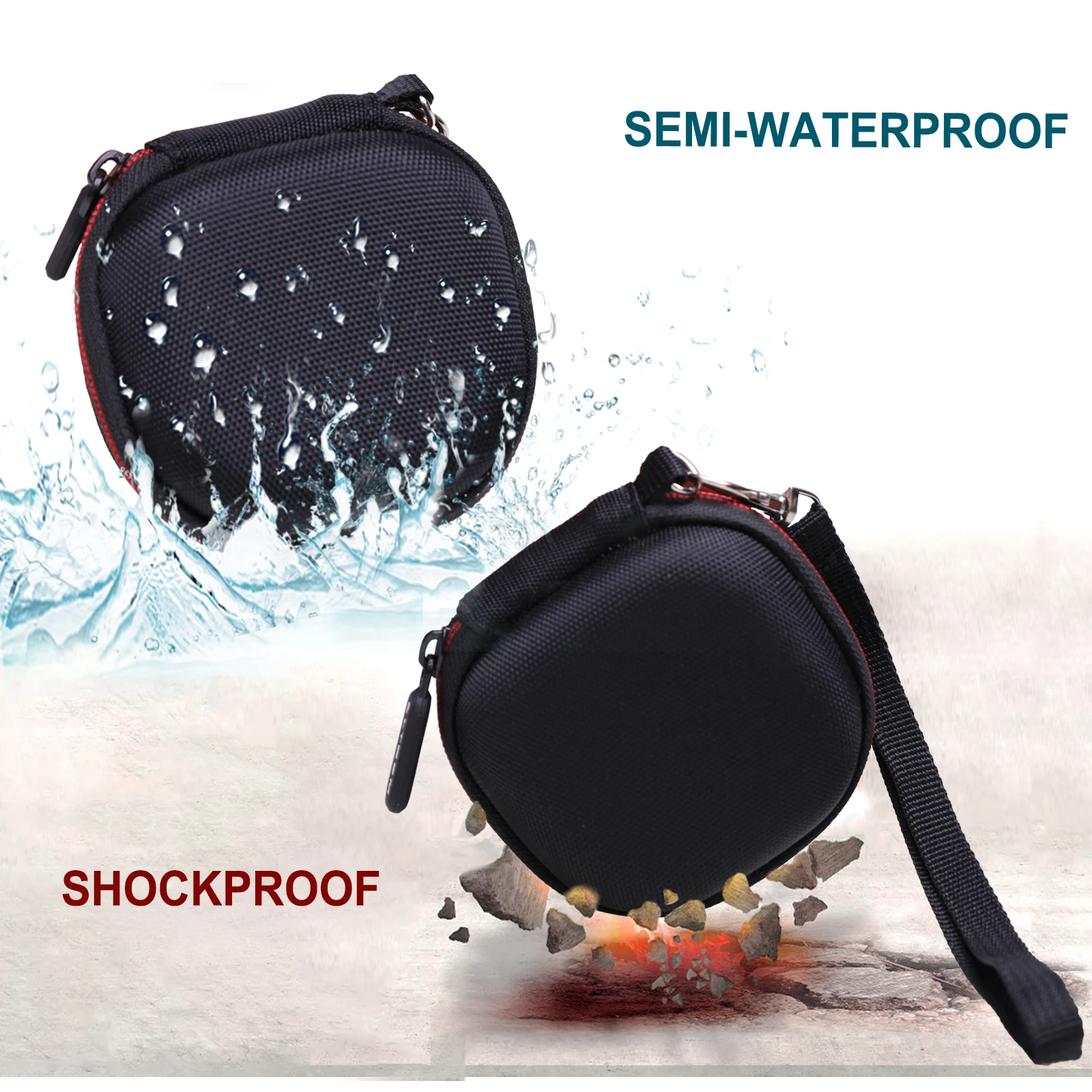 Estuche rígido de EVA para Beats Fit Pro/Beats Fit Pro x, correa de mano desmontable y bolsa protectora con bolsillo de malla incorporado (solo estuche!)