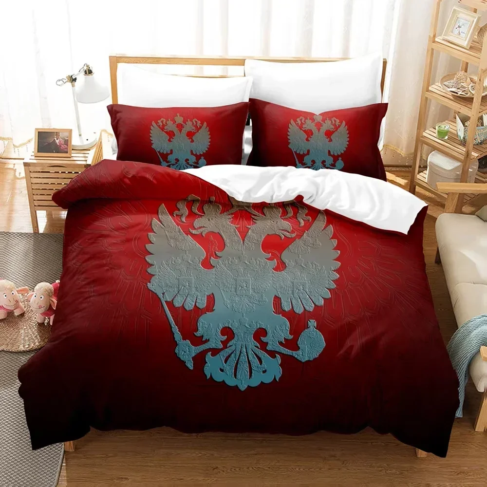 New 3D Print Russian Flag Duvet Cover Teen Bedroom Single Double Queen King Size Duvet Cover Bedding Set Quilt Cover Pillowcase