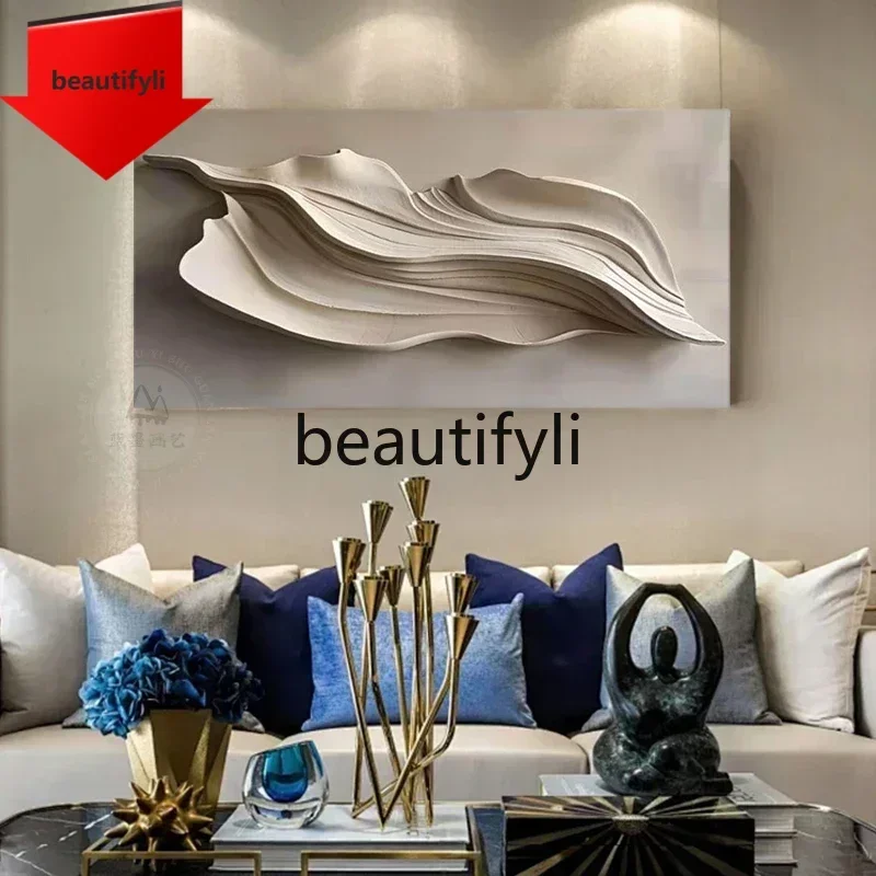 Q181  Hand-Carved Hanging Painting Living Room Decoration Horizontal Version Oil Painting Bedroom Three-Dimensional Oil Painting