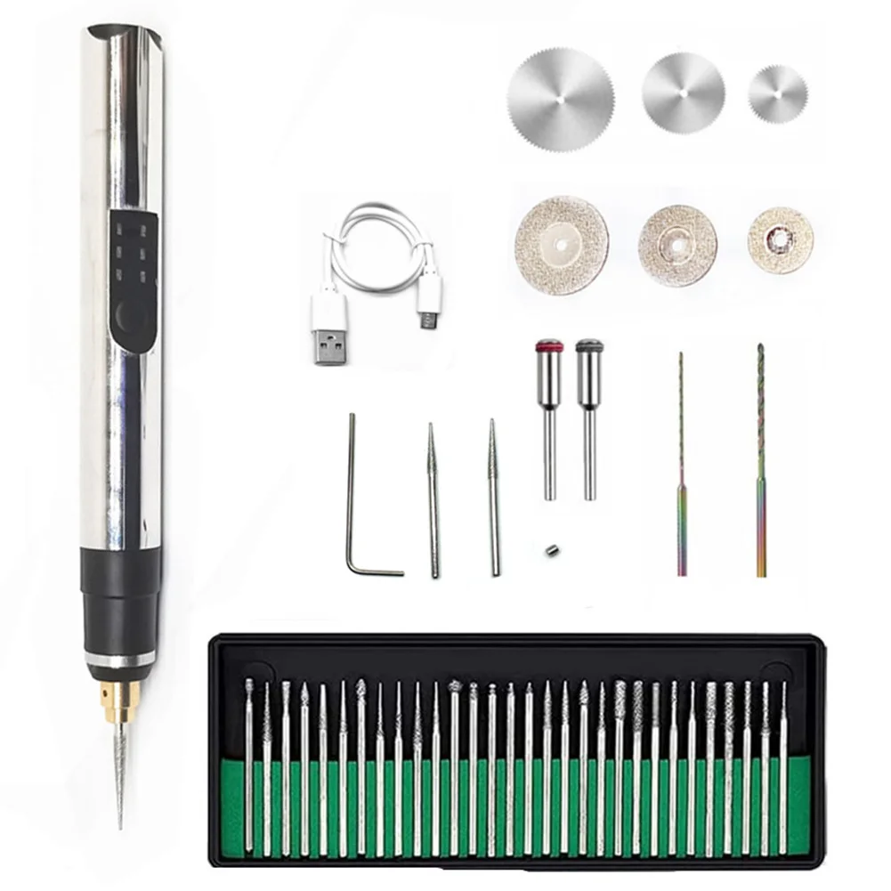 Mini Drill Carving Pen Professional Electric Drilling Etching Pen 3 Gears Adjustable DIY Power Tools for Ceramic Metal Plastic