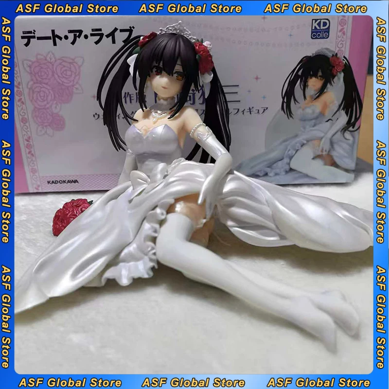 

12 см Tokisaki Kurumi свадебное платье аниме фигурка сексуальная красивая девушка периферийные устройства модель из ПВХ настольные украшения подарки на день рождения игрушки