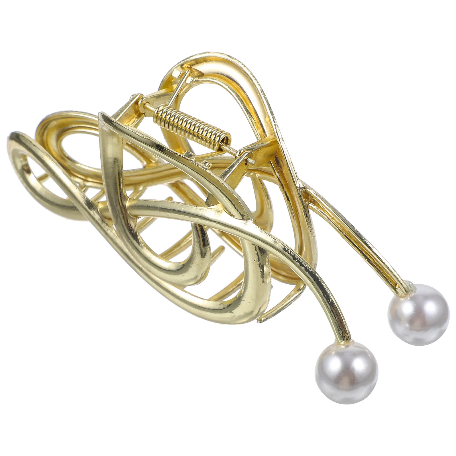 

Claw Clip Metal Hairpin Clips Music Note for Notes Hairbarrets Pearl Golden Miss