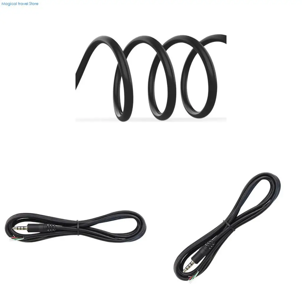 N2UB 3.5mm Male Adapter to Bare Wire Open End 3.5mm Adapter Sound Cable for Headset Microphone Repair Maintenance