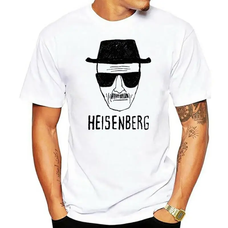 Men Fashion Casual Top Quality short sleeve 100% cotton loose heisenberg printedTshirt casual mens tshirt cool men tshirt