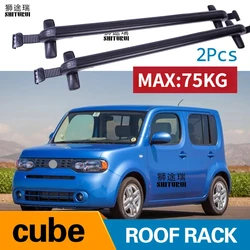 SHITURUI 2 sztuk belki dachowe dla Nissan Cube Z11 Z12 2008-2019 MVP ze stopu aluminium ze stopu aluminium relingi boczne poprzeczny bagażnik dachowy bagażnik