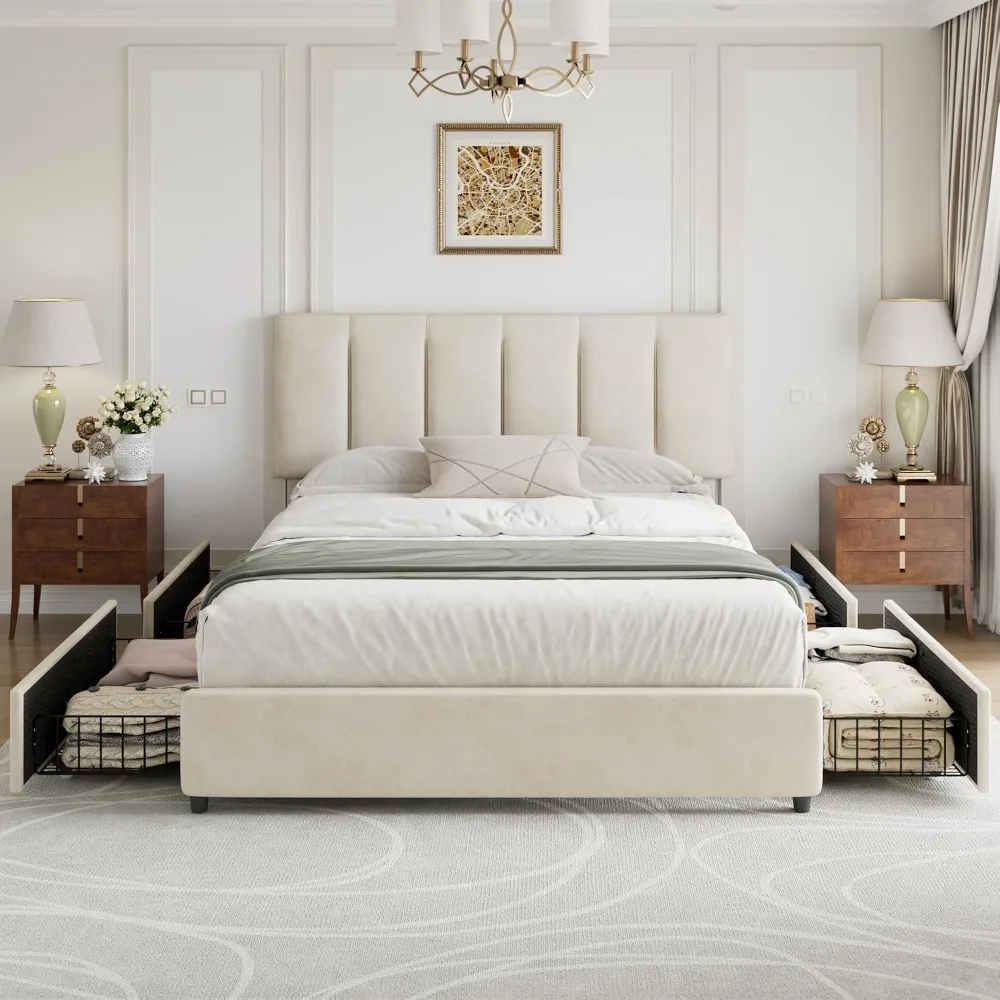 Queen Storage Platform Bed 4