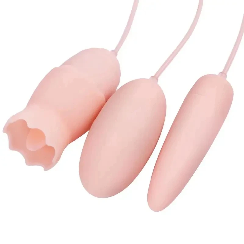 Mini Bullet Vibrating Sucking Nipple Vibrator Female Clitoral Plug Vibrating Egg Female Waterproof Massage Adult Sex Toys