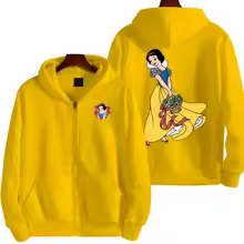 Snow White Men Cartoon Zipper Hoodie