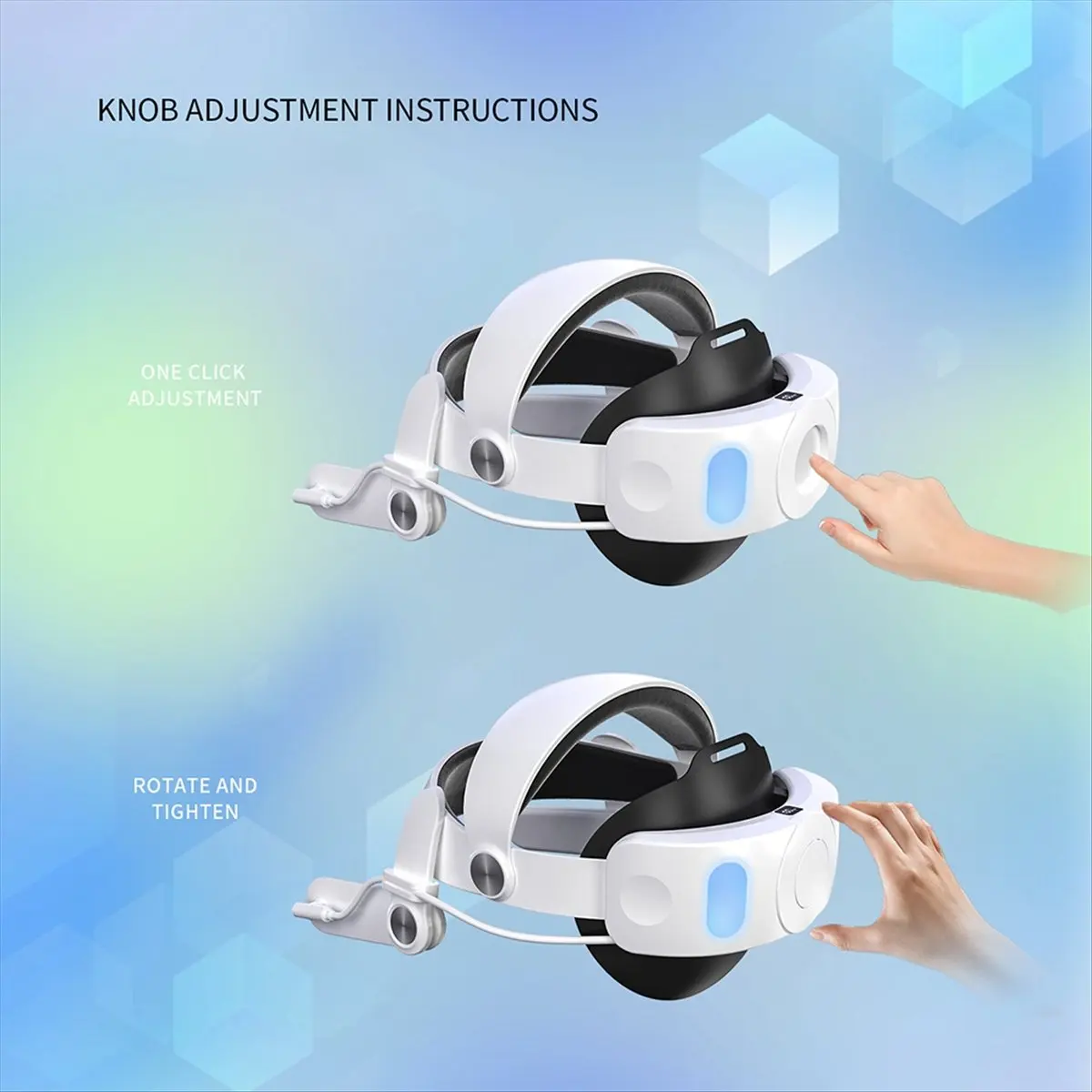 (DT37) Head Strap with Battery Pack 10000mAh Reduce Facial Stress Elite Strap Replacement VR Strap for Meta Quest 3S VR Headset