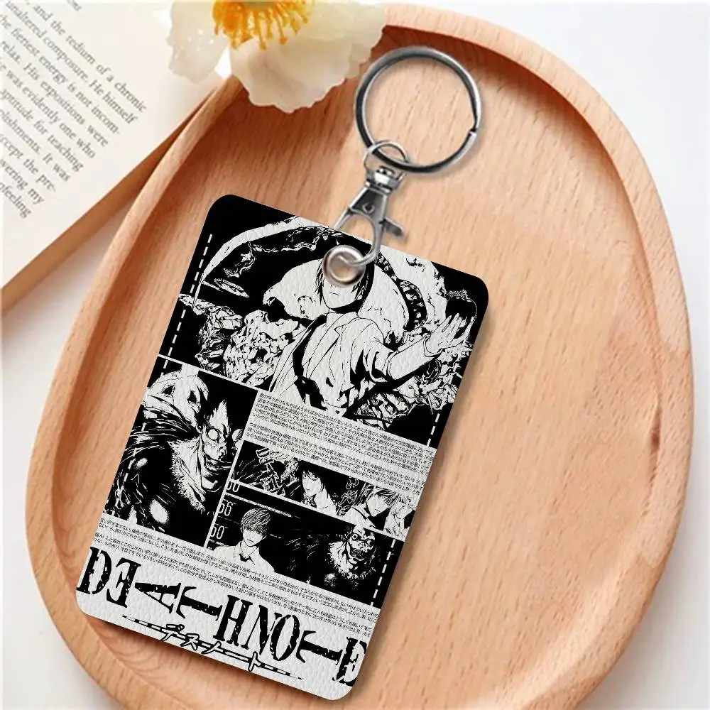سلسلة مفاتيح Anime Death Note مع حامل بطاقة الوصول، وحافظة واقية لبطاقة الهوية وبطاقة الحافلة وبطاقة البنك للأمان