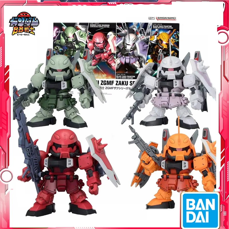 

Bandai Gundam SD BB Warrior SENSHI ZGMF ZAKU SERIES SET BLAZE ZAKU Assembly Toys BoyGirls Kids GiftCollectible Model Ornaments