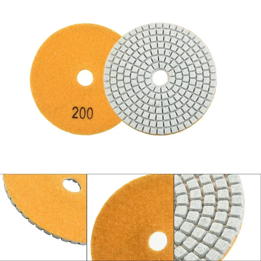 1pc 4 Polegada 100mm almofadas de polimento molhado/seco almofadas flexíveis para pedra granito concreto mármore lixar discos ferramentas elétricas