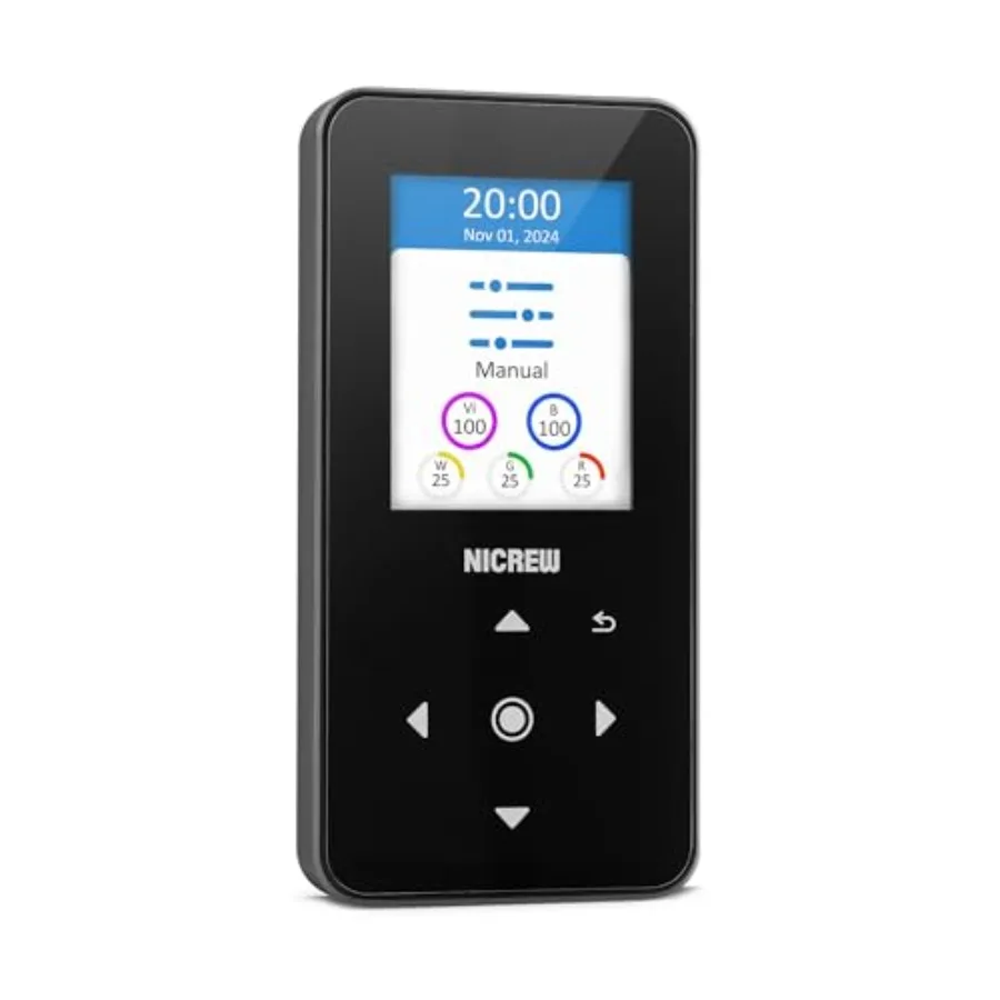 

HyperReef Gen 2 Controller 5 Channels Adjustable Touch Button Control 2.4 in LCD Screen with Daisy Chain Function