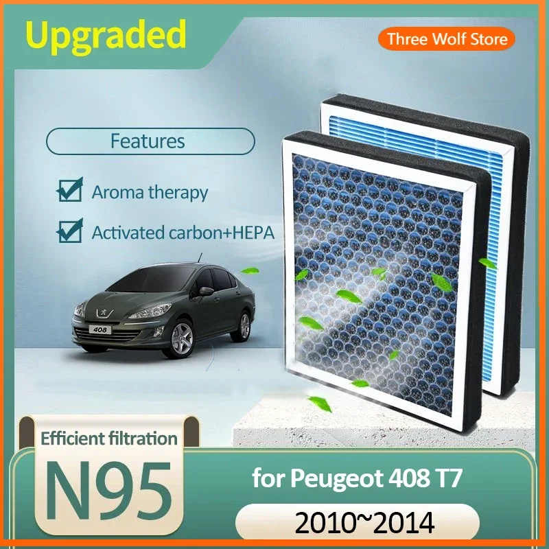 

Воздушный фильтр с активированным углем для Peugeot 408 T7 MK1 2010 2011 2012 2013 2014 6447.KL, 6447.NT Аксессуары для автомобилей Кондиционер