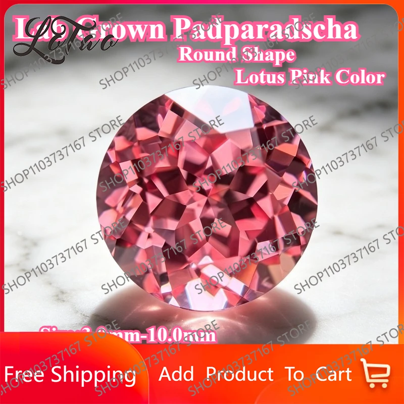 

Lab Grown Padparadscha Multiple Shape Extremely Shiny Gemstone for DIY Charms Jewelry Making Materials Selectable Certificate