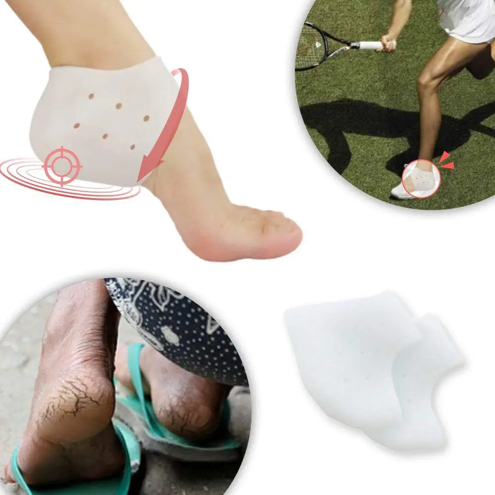 Inserções de fascite plantar, Gel Heel Pads Almofada, Ótimo para dor no salto, Saltos rachados secos, Novo Material, 3 Pares